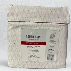 South Point Twin/Twin XL Sheet Set - Cream and Gray